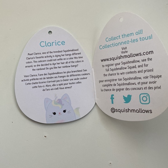 Rainbow unicorn Squishmallow keychain🦄 - Picture 5 of 6